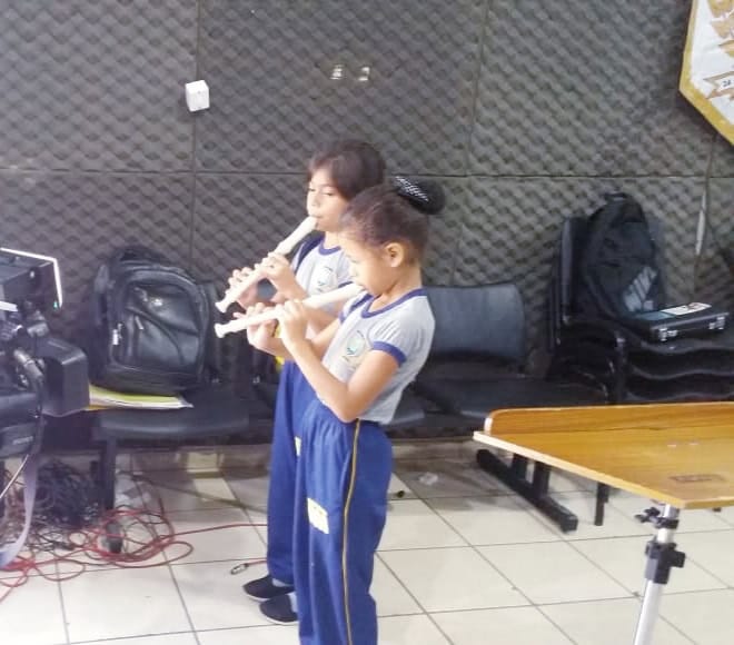 O projeto ensina, além da música, valores éticos, morais e disciplina (Foto: Ascom)